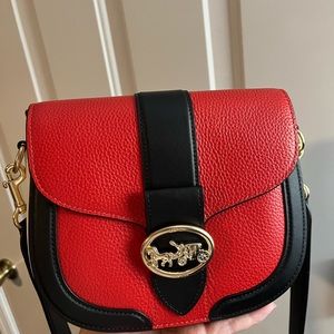 Red Coach crossbody purse